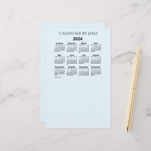 2024 Alice Blue Calendar by Janz Stationery