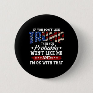 2024 American Flag 4th Of July Trump 2024  Button