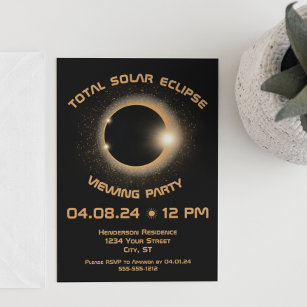 2024 American Total Solar Eclipse Viewing Party  Invitation