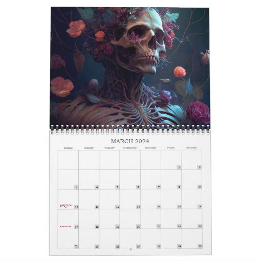 2024 Anatomy Surreal Art Calendar Zazzle