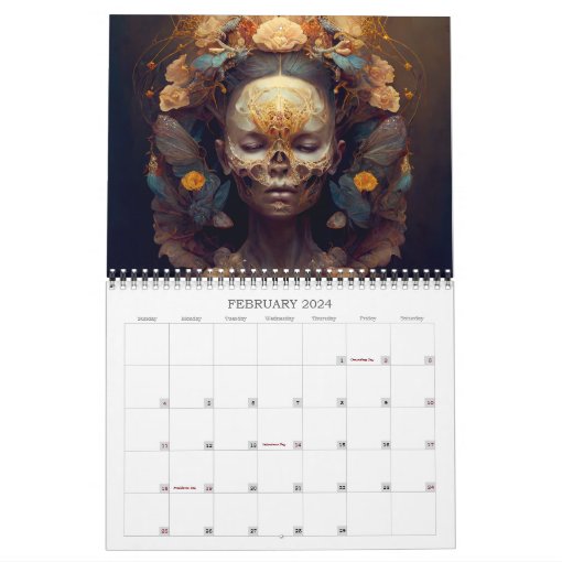 2024 Anatomy Surreal Art Calendar Zazzle