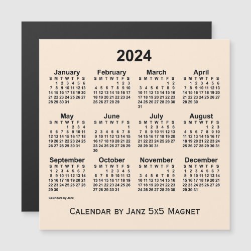2024 Antique White Calendar by Janz 5x5 Magnet