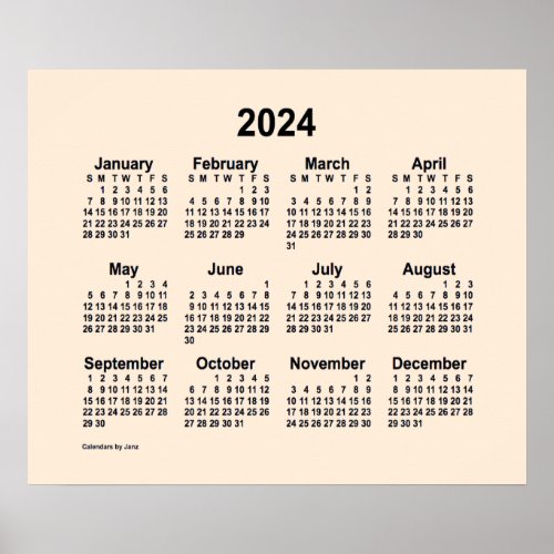 2024 Antique White Calendar by Janz Print