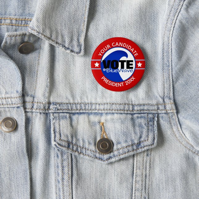2024 ANY CANDIDATE Blue Wave | Candidate Template Button (In Situ)