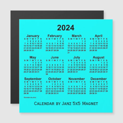 2024 Aqua Calendar by Janz 5x5 Magnet