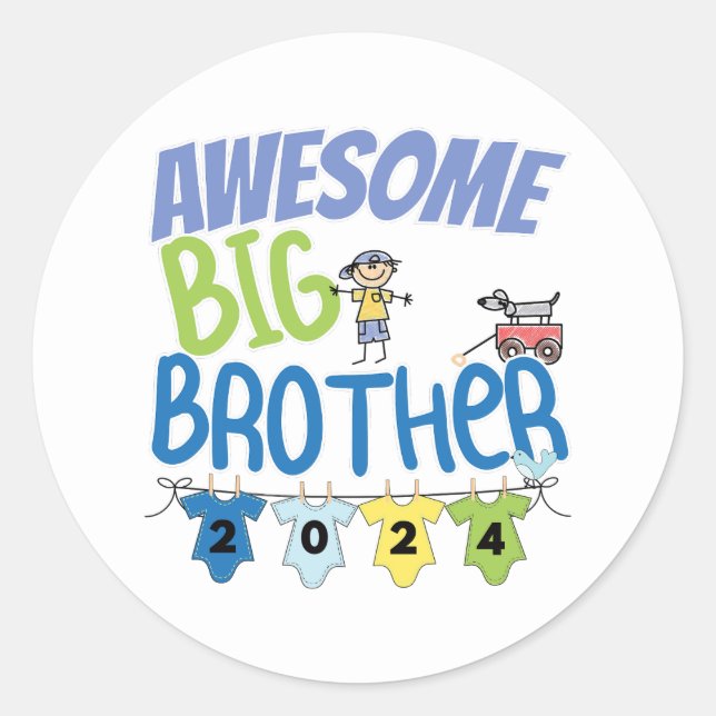 2024 Awesome Big Brother Classic Round Sticker (Front)