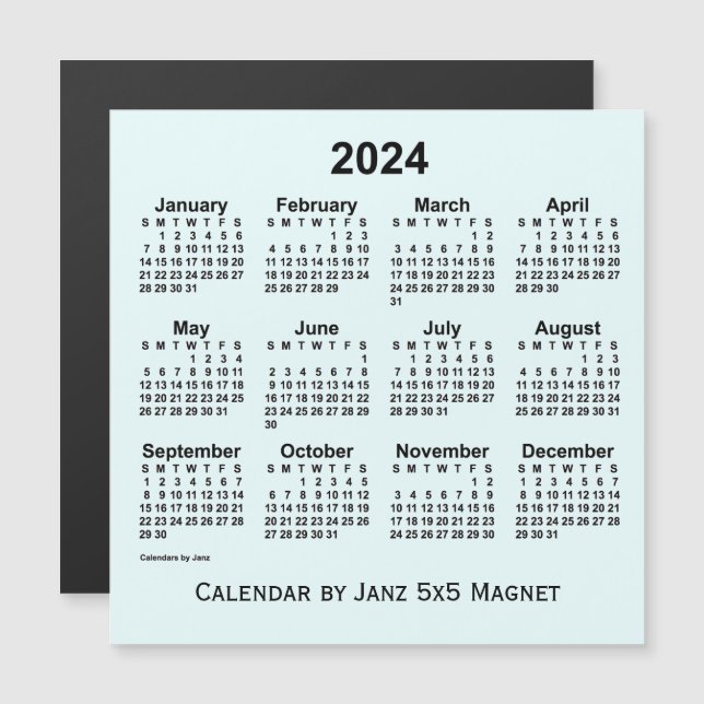 2024 Azure Calendar by Janz 5x5 Magnet (Front/Back)