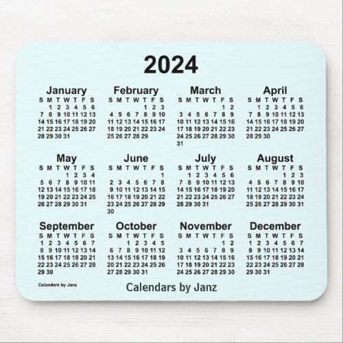 2024 Azure Calendar by Janz Mouse Pad