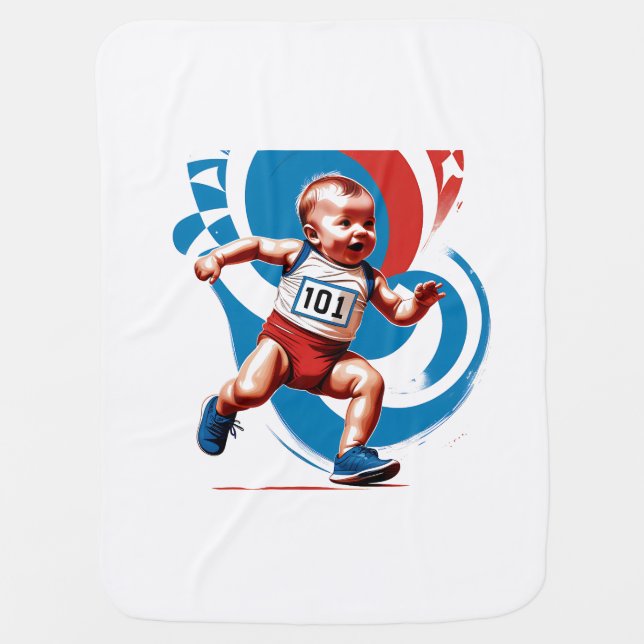 2024 Babies Olympics Baby Blanket (Front)