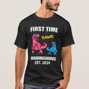 2024 Baby Announcement Dinosaur  First Time Grandm T-Shirt