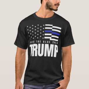 2024 Back The Blue Thin Blue Line American Flag T-Shirt