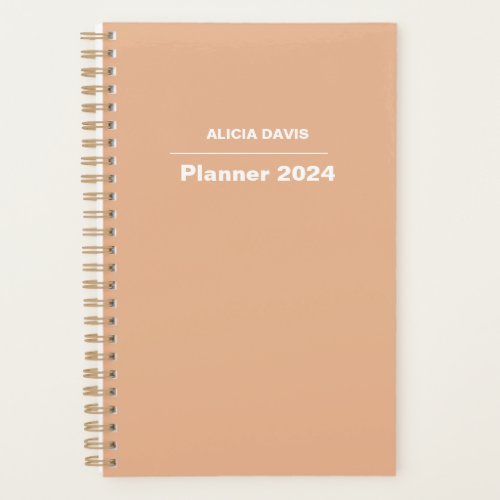 2024 Beige Foundation Classic Undated  your name Planner
