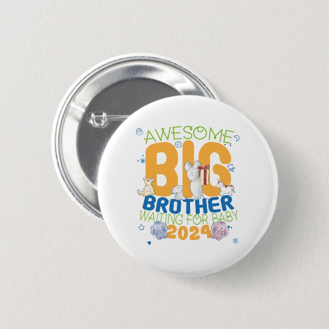 2024 Big Brother Waiting for Baby Button (Front & Back)