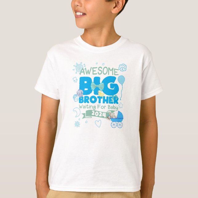 2024 Big Brother Waiting for New Baby T-Shirt (Front)
