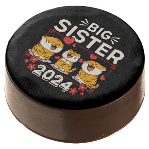 2024 Big Sister Tiger Love Hearts Chocolate Covered Oreo