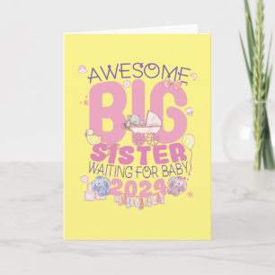 2024 Big Sister Waiting for New Baby Card