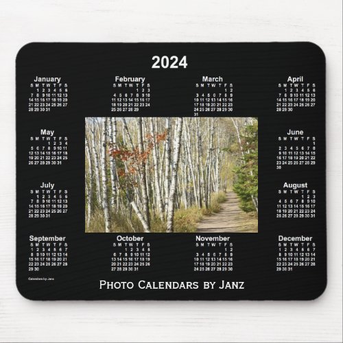 2024 Birch Tree Trail Photo Calendar by Janz Mouse Pad