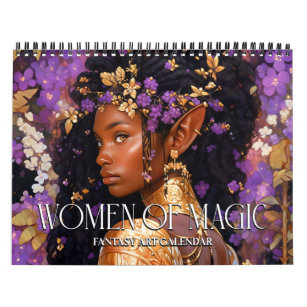 2024 Black Fantasy Art Women Of Magic Calendar