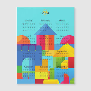 2024 Blocks Magnetic Calendar