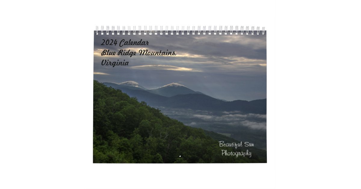 2024 Blue Ridge Mountains Calendar Zazzle