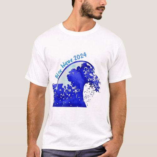 2024 Blue Wave Election Voting Custom  T_Shirt