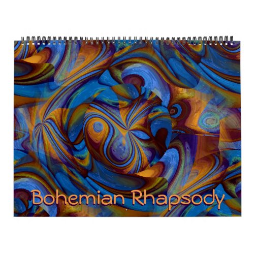 2024 Bohemian Rhapsody Trippy Abstract Art Calendar