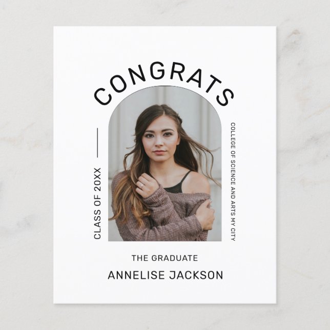 2024 budget congrats graduate photo announcement (Front)