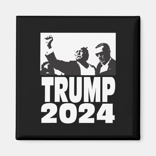 2024 Bulletproof Teflon Don Rally Shooting Fist Pu Magnet (Front)