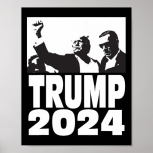 2024 Bulletproof Teflon Don Rally Shooting Fist Pu Poster
