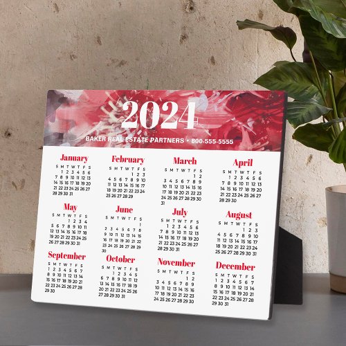 2024 Business Calendar Easel Plaque