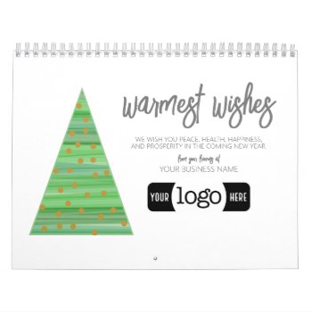 2024 Business Greeting With Logo Gift Calendar by BusinessStationery at Zazzle