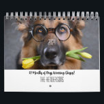 2024 Calendar 12 Months of Dogs Wearing Glasses<br><div class="desc">Brighten your mood daily with 12 months of dogs wearing glasses with seasonal themes. Makes a great Christmas,  New Years Gift,  Holiday Party Host or Hostess Gift for all the dog lovers out there. PERSONALIZE it for that extra special touch!</div>