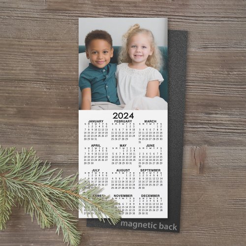 2024 Calendar 1 Photo Collage _ Can Edit white