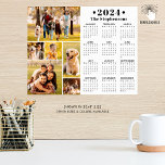 2024 Calendar 6 Photo Collage Personalized Poster<br><div class="desc">Create your own personalized, custom color photo calendar poster featuring a 2024 year-at-a-glance calendar and an easy-to-upload photo collage template featuring 6 pictures in various shapes and sizes, both horizontal and vertical to accommodate a wide variety of photo subjects. Personalize with a family name, individual name, monogram or other custom...</div>