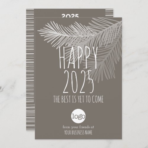 2024 Calendar and Happy New Year ADD Business Logo Holiday Card