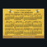 2024 Calendar Bee Honeycomb Custom Apiary Magnet<br><div class="desc">This 2024 year monthly calendar magnet shows the days of the week in black. The design has a honeycomb / bee theme, and you can add a line of text to the top and bottom. This is a bold, pretty yearly calendar to help you conquer the new year. Always know...</div>