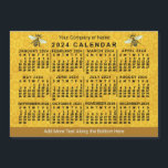2024 Calendar Bee Honeycomb Custom Apiary Magnet<br><div class="desc">This 2024 year monthly calendar magnet shows the days of the week in black. The design has a honeycomb / bee theme, and you can add a line of text to the top and bottom. This is a bold, pretty yearly calendar to help you conquer the new year. Always know...</div>