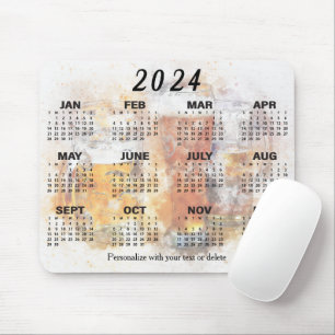 2024 Calendar - Beer Glasses Mouse Pad