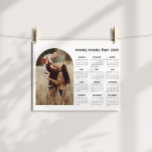 2024 Calendar boho modern 1 photo Poster<br><div class="desc">2024 Photo calendar with your family photo in a arch.</div>