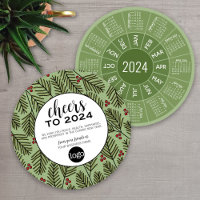 2024 Calendar Business Greeting with Logo - Cheers