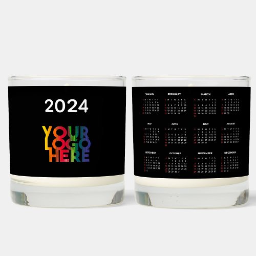 2024 Calendar Business Logo Corporate Office Gift Scented Candle