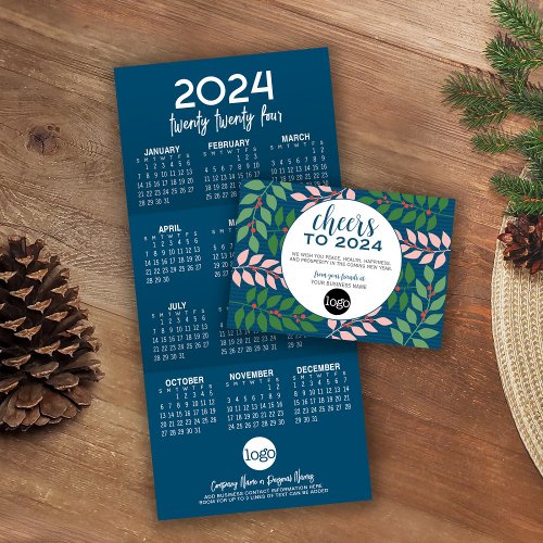 2024 Calendar _ Business Logo Greeting _ Holiday Tri_Fold Holiday Card