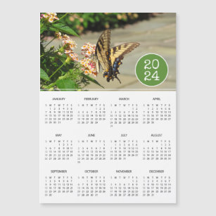 2024 Calendar Butterfly Photo Magnet