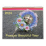 2024 Calendar Colorful Frog Opossum Floral