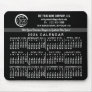 2024 Calendar Custom Business Logo Name Easy Black Mouse Pad