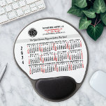 2024 Calendar Custom Business Logo Name Red White Gel Mouse Pad<br><div class="desc">These professional-looking 2024 calendar gel mousepads are perfect for your company office branding. They have large, easy-to-read, bold numbers in black and red on white. Above that, brand your business with your corporate logo, business name, website, phone, address, and a slogan. Keep the date and all your company information at...</div>