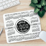2024 Calendar Custom Business Logo Text Easy White Mouse Pad<br><div class="desc">These professional-looking 2024 calendar mousepads are perfect for your company office branding and advertising. They have large, easy-to-read, bold numbers in black on white. In the center, brand your business with your corporate logo. The text "Happy" and "2024" can be kept or changed. Click customize / personalize further to resize...</div>