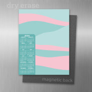 2024 Calendar - Danish Pastels Curves And Bubbles Magnetic Dry Erase Sheet at Zazzle
