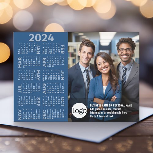 2024 Calendar download _ promotional logo Business Holiday Card
