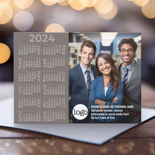 2024 Calendar download _ promotional logo Business Holiday Card